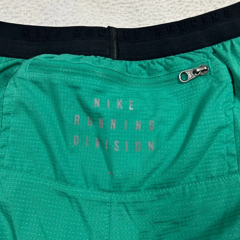 Nike Running Division Stride Shorts Mens Small Green Exercise Crossfit Training